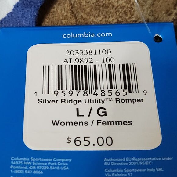Columbia Silver Ridge Utility Romper – Women’s Large, Blue, Omni-Shade, NWT - Picture 4 of 7